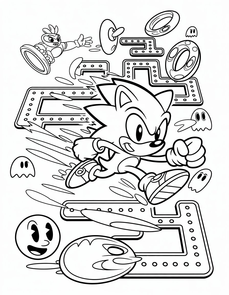 Sonic and Pac-Man